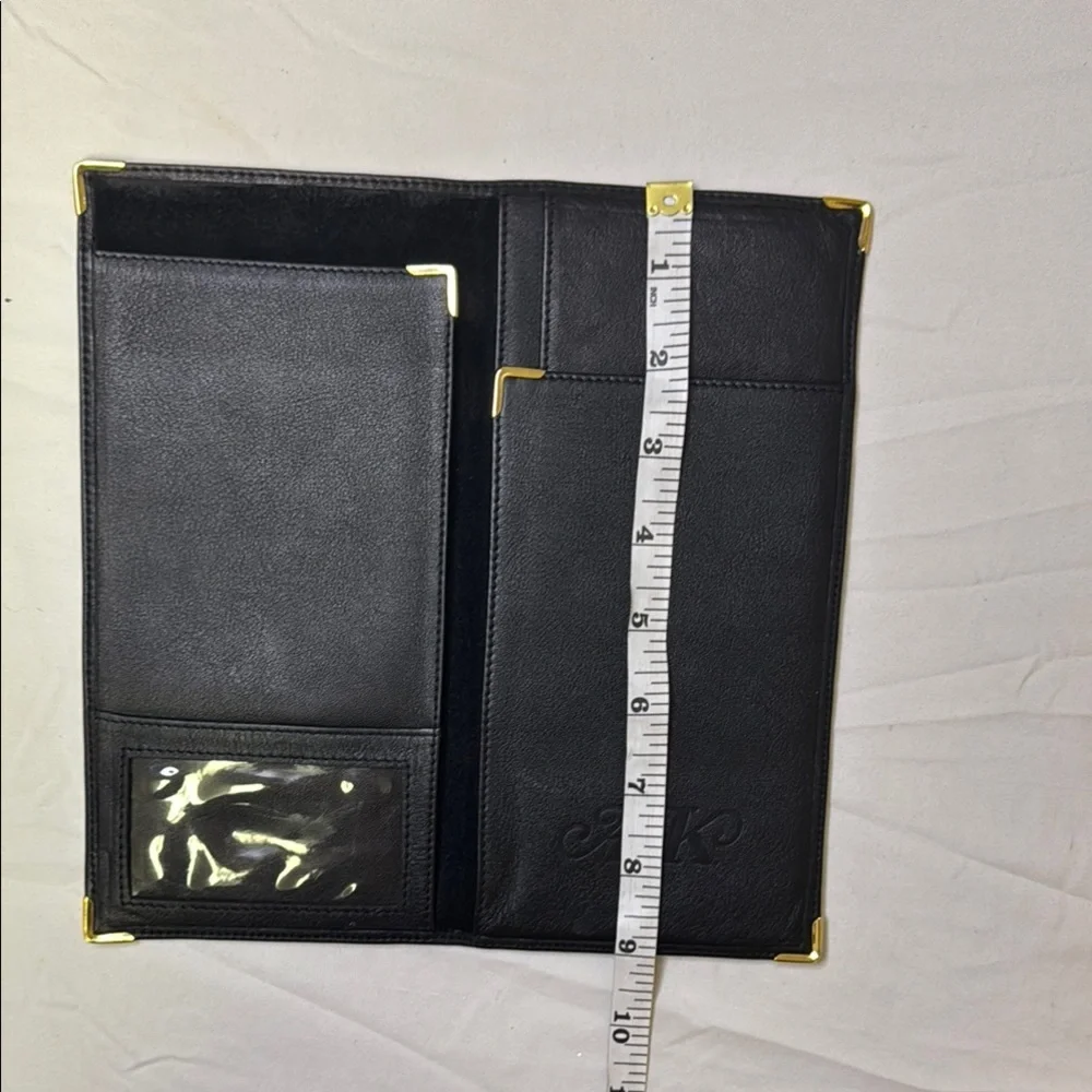 Unisex Elegant Black Leather Passport Business Card Credit Card‎ Holder